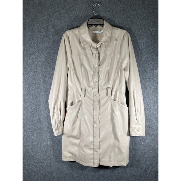 JONATHAN SIMKHAI STANDARD‎ Dress Women XL Karlee Vegan Leather Tie-waist Mini - Picture 2 of 8